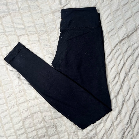 Lululemon Wunder Under Mid Rise Black Leggings | Size 4 - Picture 2 of 9